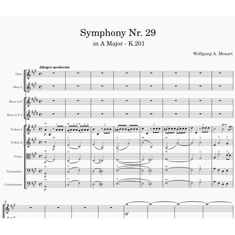 Sinfonia Nr. 29 de Mozart